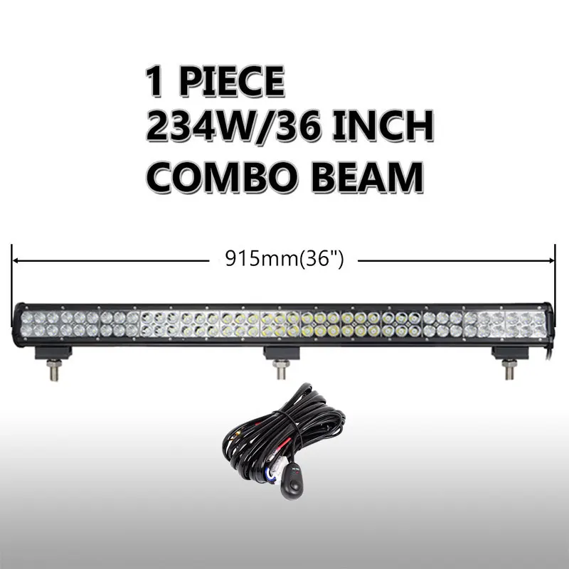 36 inch with Wire RACBOX Slideable 12 17 20 28 36 44 дюймов светодиодный светильник для работы, комбинированный луч для внедорожника 4WD грузовик внедорожник 4x4 ATV UTV 12V 24V - Цвет: 36 inch with Wire