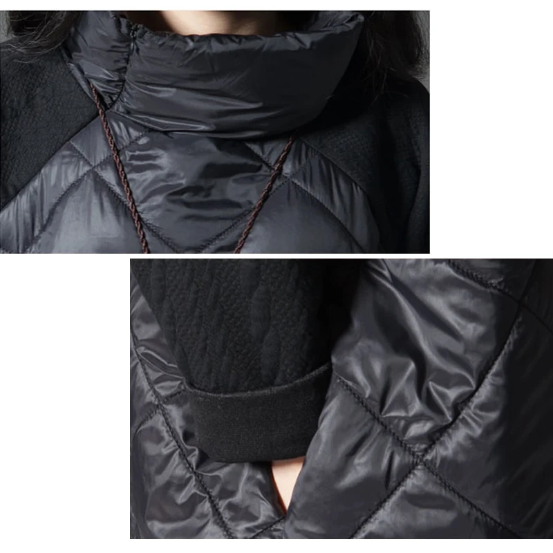 

Plus Size Patchwork Vestidos Women Thick Cotton Warm Turtleneck Loose Long Sleeve Dress Spring Casual Straight Dresses FP0422