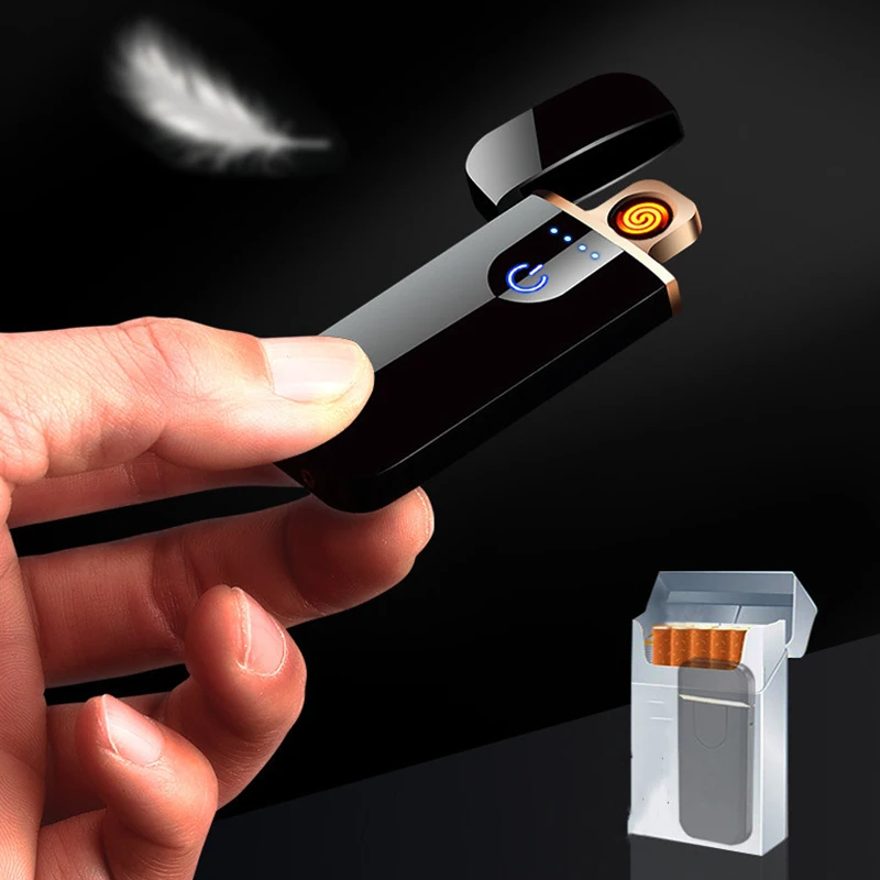 USB Вольфрамовая сигаретная Зажигалка сенсорный переключатель курительная