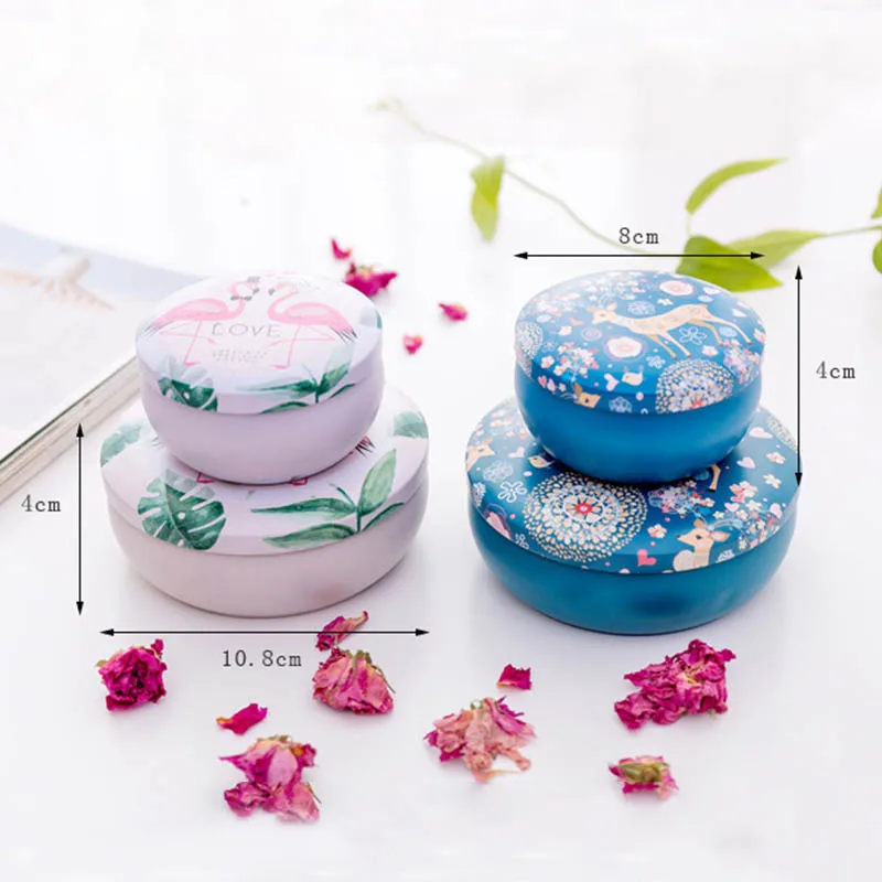 Милые коробки для хранения с изображением фламинго круглый чехол животных