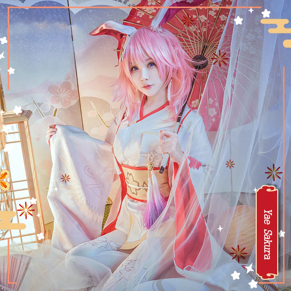 VEVEFHUANG Kосплей аниме Honkai Impact Yae Sakura кимоно Shiromuku униформа косплей костюм для женщин
