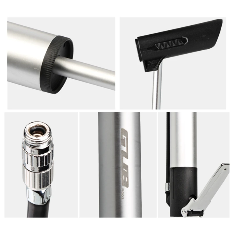 GUB P002/P003 Aluminum Mountain Bicycle Road Bike MTB Pump High Pressure Portable Mini Single/Double Air Cylinder Pump