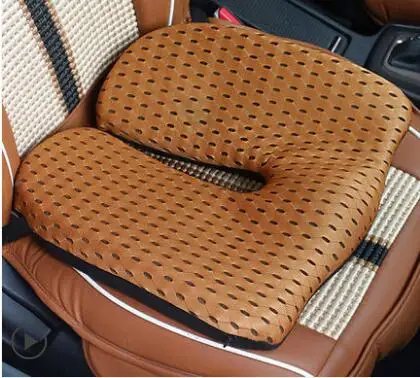 Only Cushion Высокое качество, набор Автомобильных Подушек из пены с эффектом памяти, набор для поясницы и шеи, Подушка для спины, подушка для сиденья, для вождения, офиса, дома - Цвет: Only Cushion