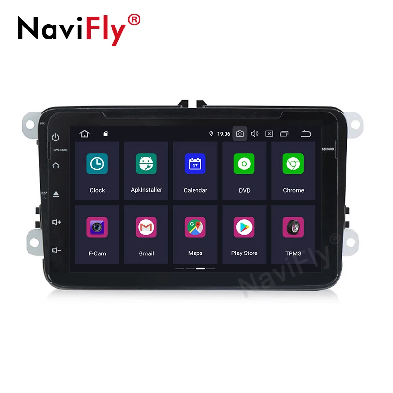 2din 8 &quotAndroid 9 0 IPS DSP автомобильный dvd Радио GPS навигация для VW Volkswagen SKODA GOLF 5 6 POLO PASSAT B7