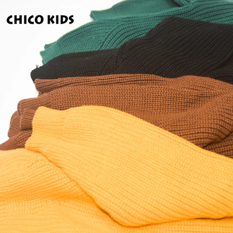 Детский свитер горчичного цвета с длинным рукавом для девочек и мальчиков 12m 5t