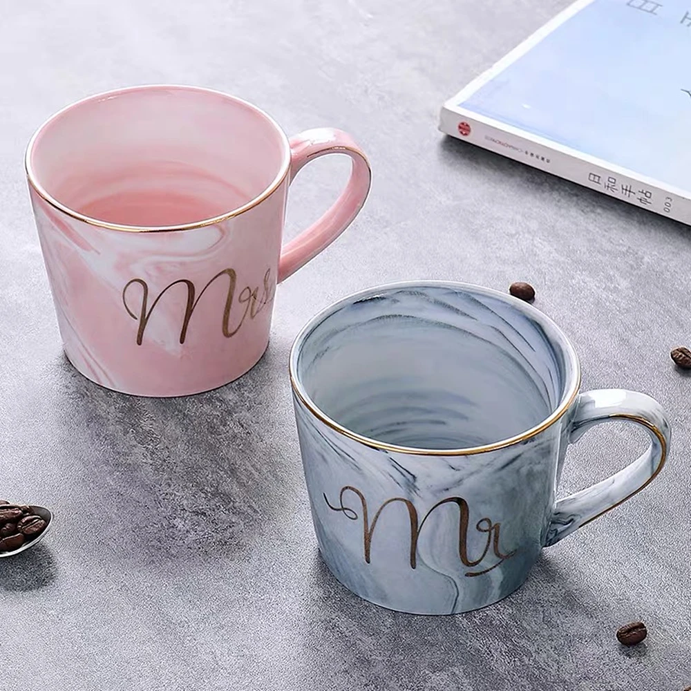 Мраморная керамическая кружка дорожная кофейная чашки для молока и чая