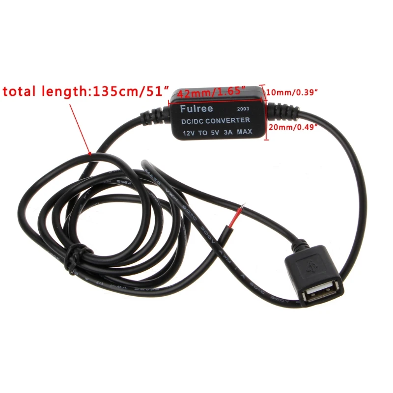 Автомобильное зарядное устройство USB с розеткой от 12 В до 5 3 А преобразователь