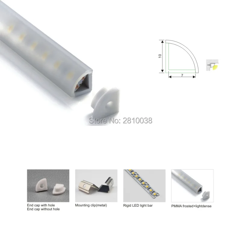 30X2 м наборы/лот прямоугольный светодиодный алюминиевый профиль и V Тип корпус для