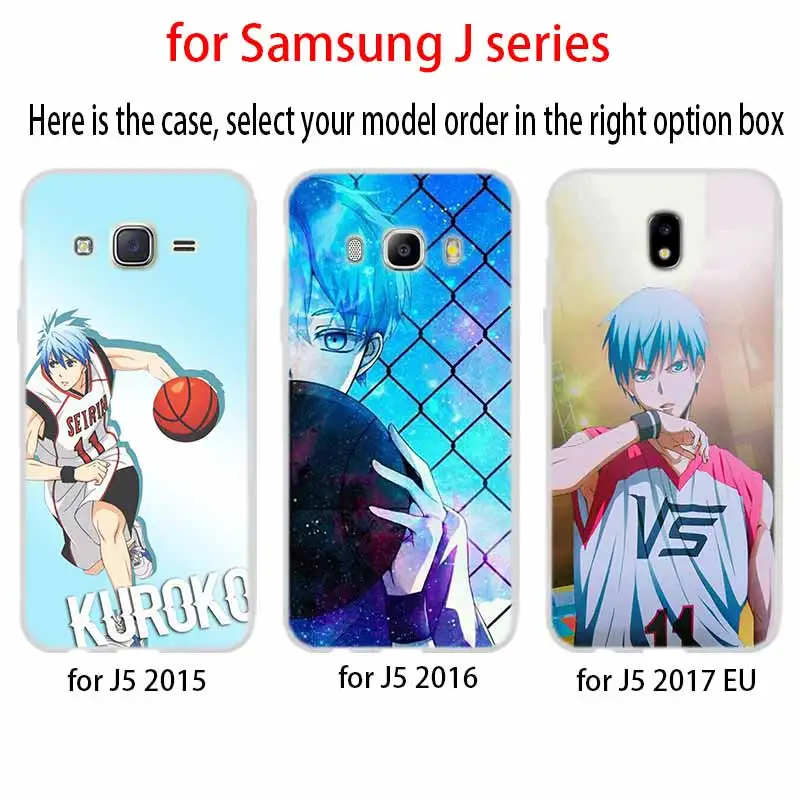 Чехол для телефона Kuroko без корзины Tetsuya kawaii anime Samsung Galaxy j6 J8 J7 J5 J3 J4 Plus 2018 2017 2016 J610 Prime