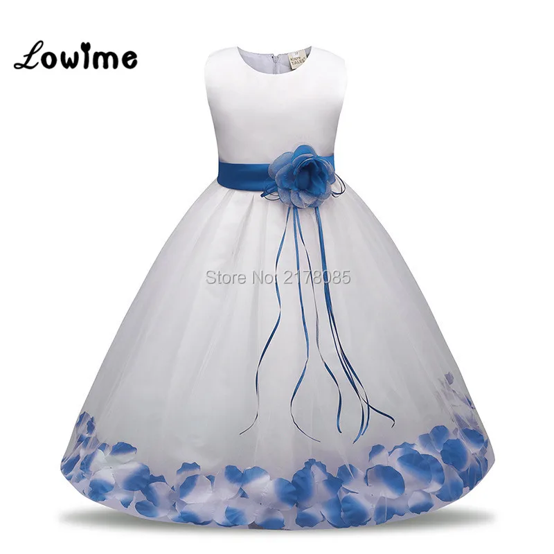 

Blue Flower Girl Dresses Cheap First Communion Dresses For Girls Vestido Daminha Girls Dresses Kids Prom Dresses For Weddings
