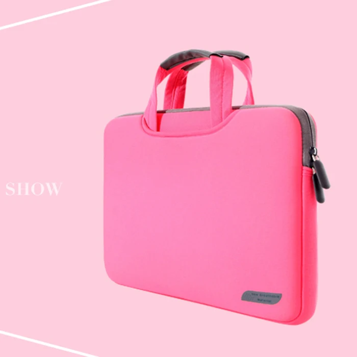 rose red Owswin сумка для ноутбука 13 15 дюймов Сумка для ноутбука деловая сумка для Macbook Air 13 Чехол сумка для HP Lenovo Dell Xiaomi 15,6 - Цвет: rose red
