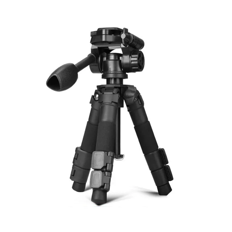 Портативный 3-секционный настольный мини-штатив Q166S для фотосъемки с 3-сторонней