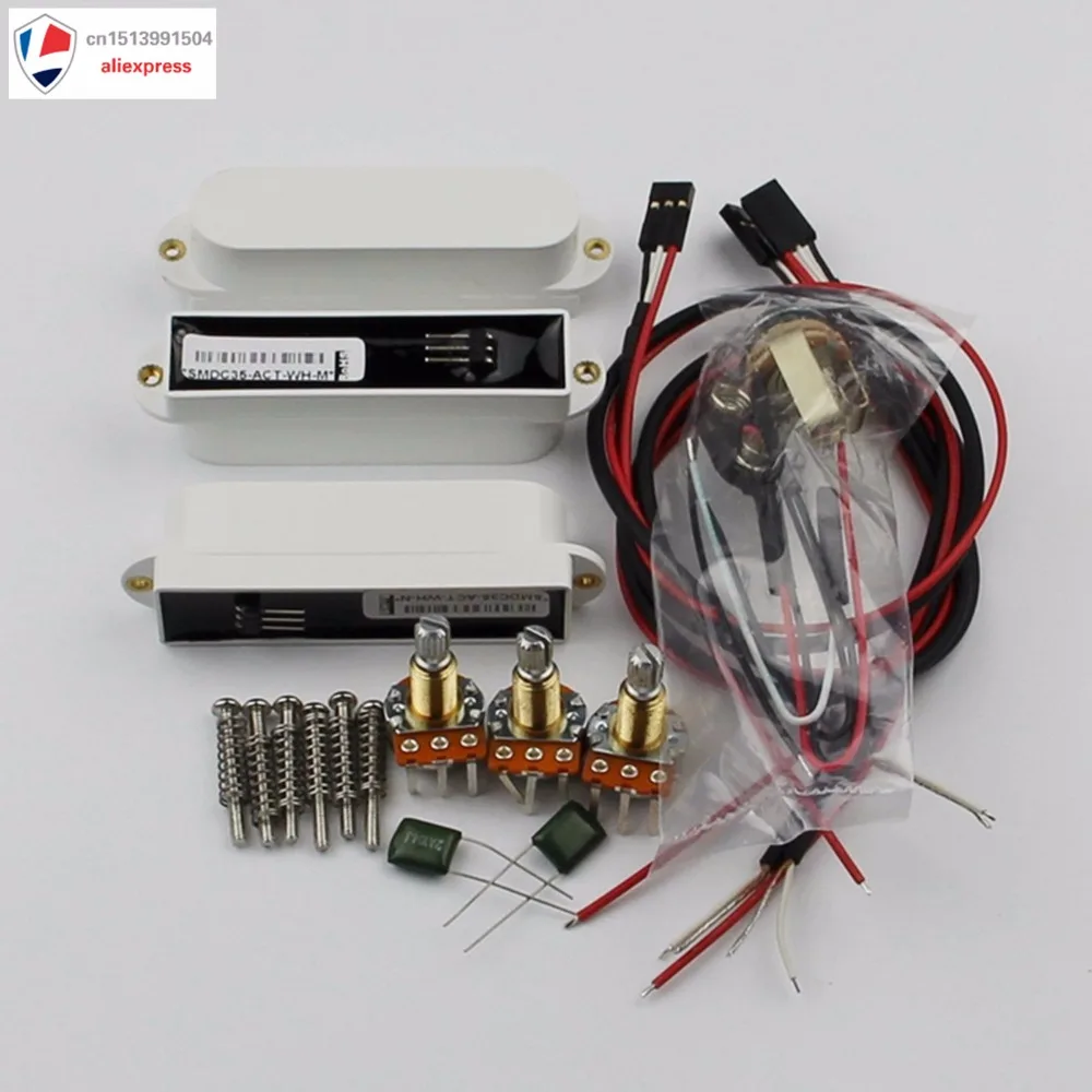 Белая катушка Artec power с одной катушкой полная Настройка проводки (SMDC35 WH)|single coil|active