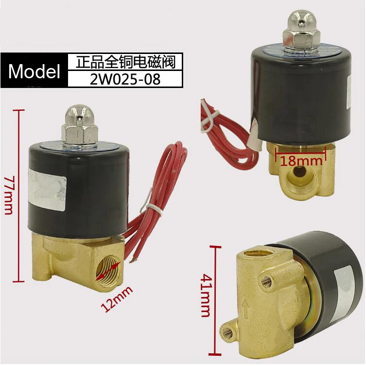 Нормально закрытый 2/2 дюймовый Пневматический электромагнитный клапан 2W025 08