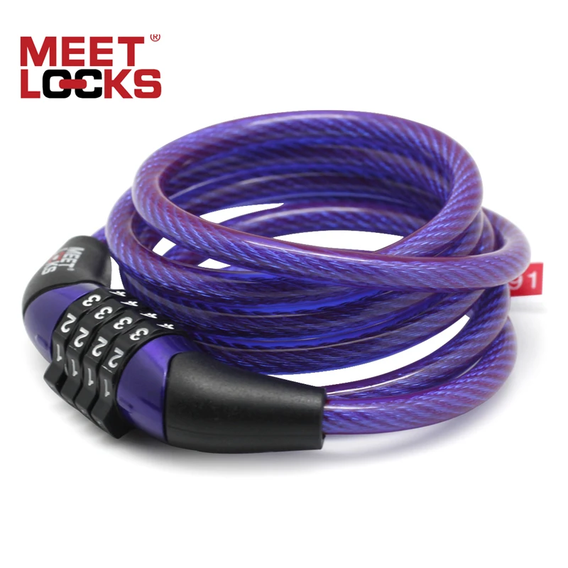 Замок meetlock для велосипеда BikeDia.6x1200mm(L) и 8x1200mm(L) с биркой кодом | Спорт развлечения