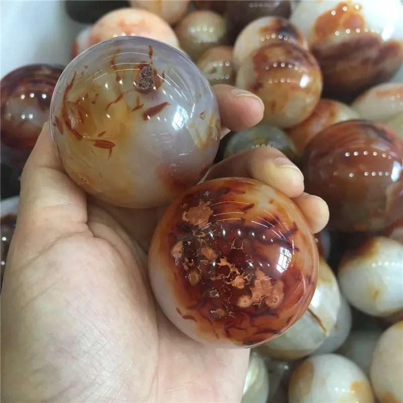 2 шт натуральные камни и минералы Сфера красный агатовый шарик Рейки Исцеление