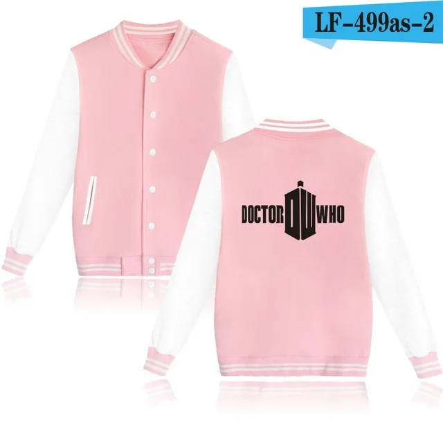 pink and white 4 цвета для женщин/мужчин doctor who бейсбольная куртка пальто doctor who Женская Толстовка для женщин doctor who куртки толстовки 4XL - Цвет: pink and white