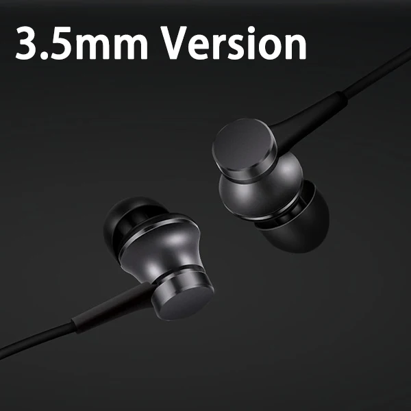 Оригинальные наушники xiaomi mi Piston 3 свежая версия 3,5 мм наушники-вкладыши с проводным управлением mi c для мобильного телефона xiaomi наушники гарнитура - Цвет: Black 3.5mm