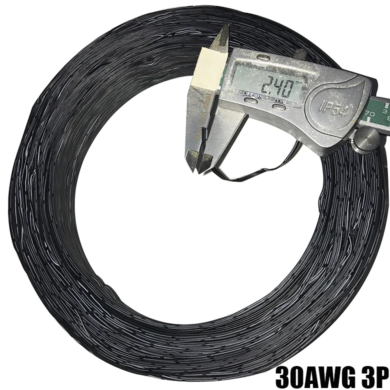 30AWG 2P 3P 4P 5P 6P мягкий электрический кабель высокая температура резиновый провод параллельный провод 5 м 10 м луженая медная проволока Гибкая линия