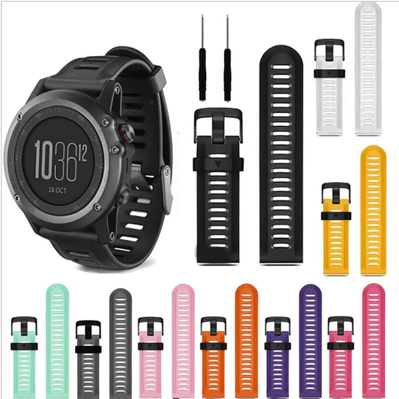 Универсальный Garmin Fenix 3 мягкий силиконовый ремешок для наручных часов Замена