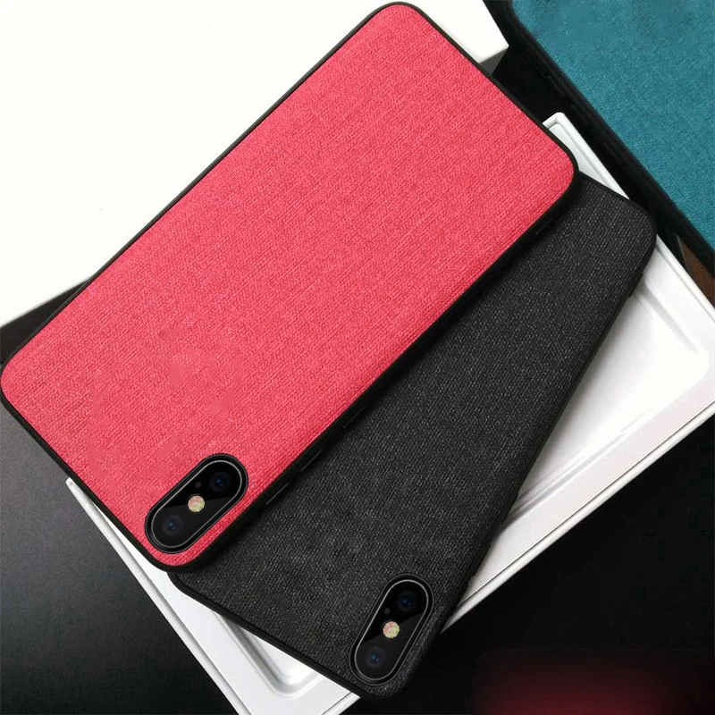 Тканевый мягкий чехол для iphone 7 plus 6 6s 8 X Xs max XR тонкий Холст шаблон телефонные