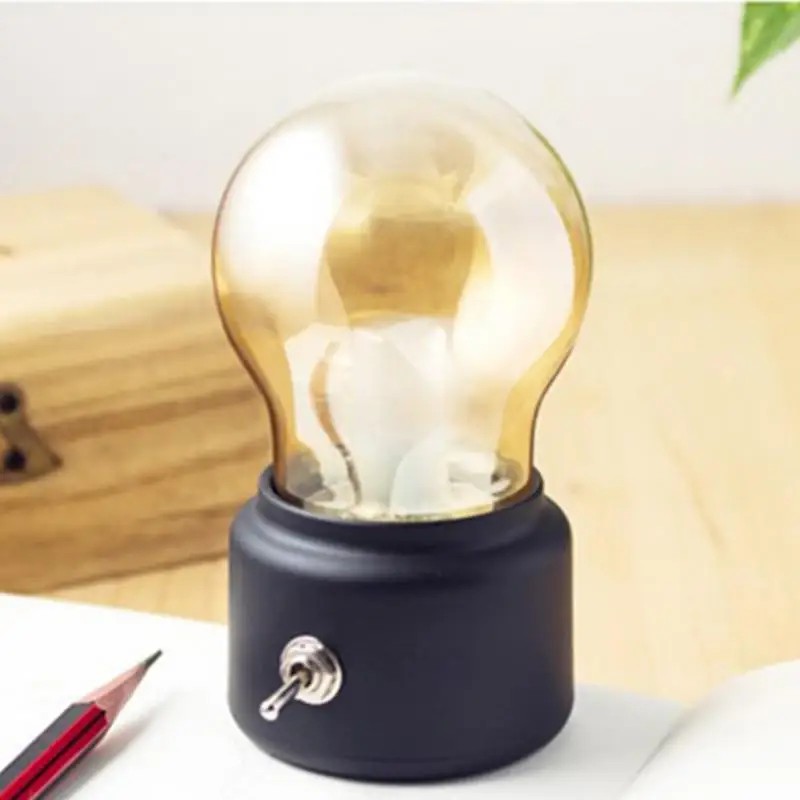 Винтажная лампа ночник Ретро USB перезаряжаемая luces LED энергосберегающие лампы для