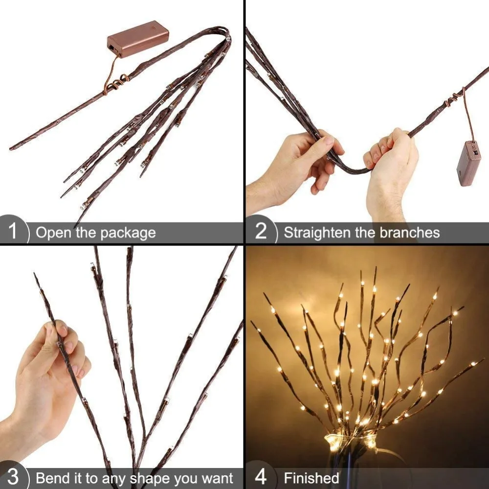 1 шт. светильник декоративная гирсветильник да в виде ветвей дерева 20