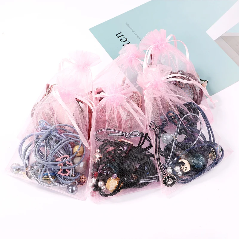 

EASYA 9PCS/Lot Bowknot Hair Rope Scrunchy Hair Accessories Cute Elastic Rubber Band Cute Hair Tie Ponytail Holder For Women Girl