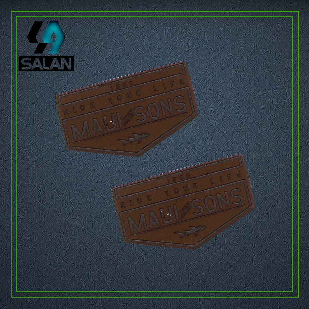 Бесплатная доставка Индивидуальный кожаный ярлык для одежды ручная работа