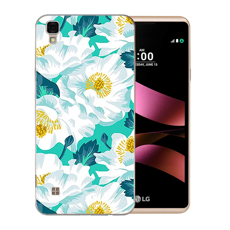 5 0 дюйма для LG X Style чехол телефона с цветущим узором K200D задняя крышка из ТПУ