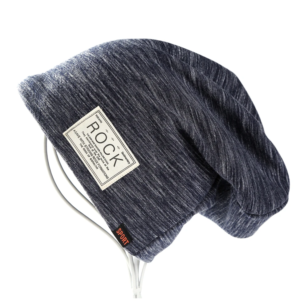 

Брендовая новая зимняя Осенняя хлопчатобумажная шапка Skullies Beanies, Мужская утолщенная теплая мягкая вязаная кепка с черепом, шапка homme для мужчин