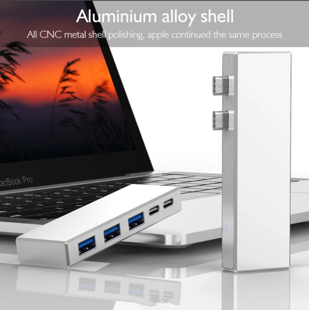 Тип USB C Hub адаптер 5 в 1 мульти Порты и разъёмы с 3 0 USBC зарядки usb кабель портом типа
