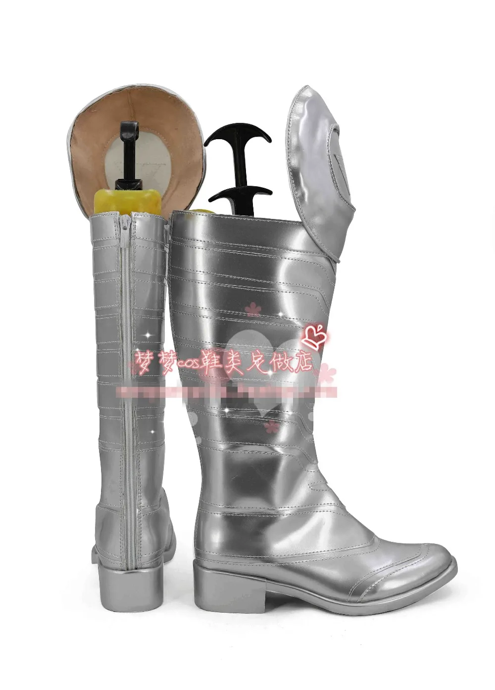 Free Shipping Gambit Cosplay Shoes Halloween Silver High Boots Custom-made | Тематическая одежда и униформа