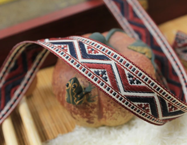 Изысканная 10 ярдов/лот 2 см вышивка в национальном стиле Лента отделка Кружева