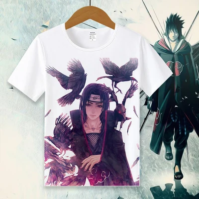 07 Новая футболка с Наруто Аниме Футболка женская футболка Janpan Uchiha Sasuke Косплей топы Мужские футболки с коротким рукавом - Цвет: 07