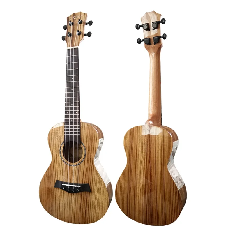 Высококачественное глянцевое укулеле все Zebrawood 23 дюйма 18 медных ладов Aquila