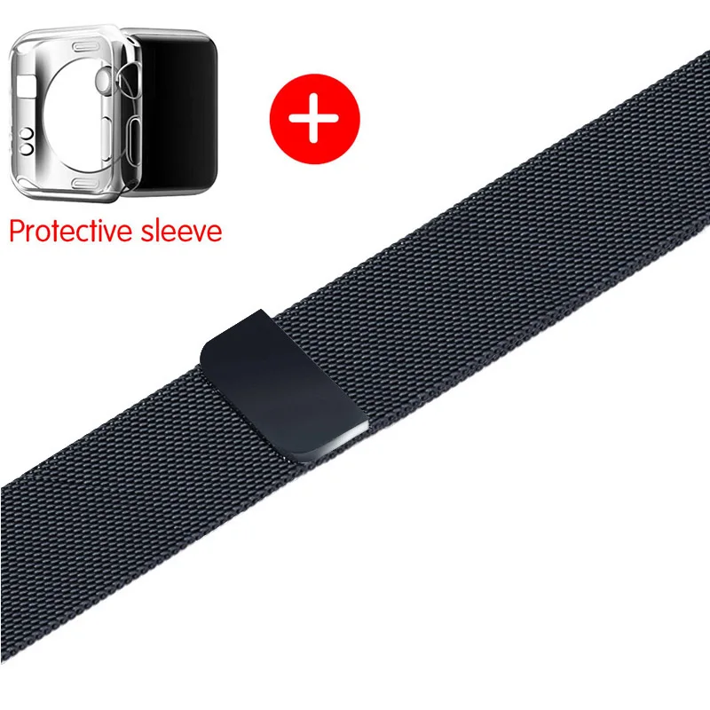 Миланский ремешок Apple 42 мм/38/44/40 мм с защитной крышкой для Миланского кольца iwatch