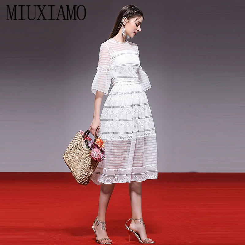 Высококачественное роскошное платье MIUXIMAO на лето и весну 2019 винтажное модное