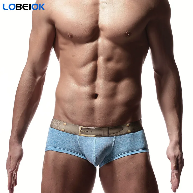 Шорты-боксеры LOBEIOK мужские хлопковые, нижнее белье для мужчин, средняя талия, трусы-боксеры, 8 цветов