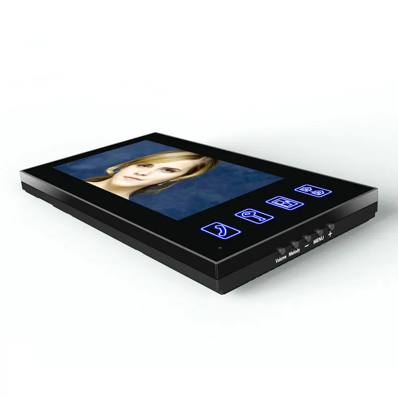 7 &quotTFT 2 монитора Распознавание отпечатков пальцев видеодомофон комплект