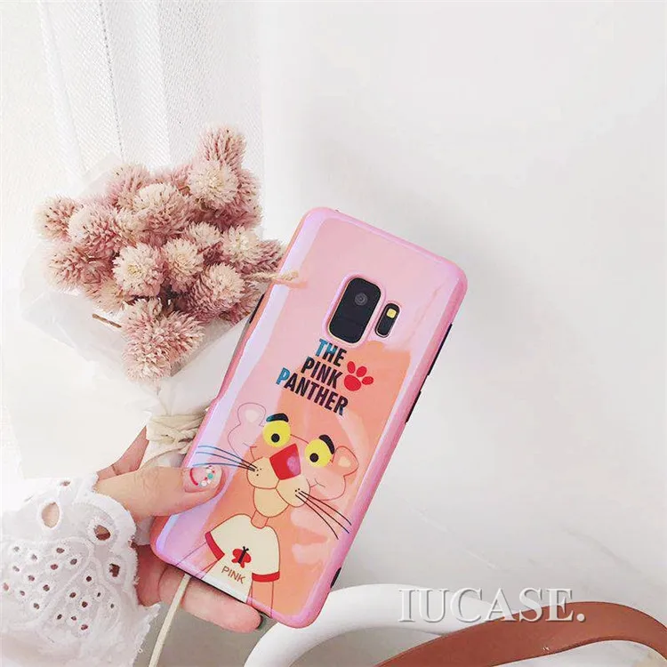 Only case Чехол с розовым леопардовым принтом для Xiao mi 8, милый мягкий чехол из ТПУ на заднюю панель для Xiaomi mi 6X/mi 8, Розовая пантера, силиконовый чехол+ игрушка+ ремни - Цвет: Only case
