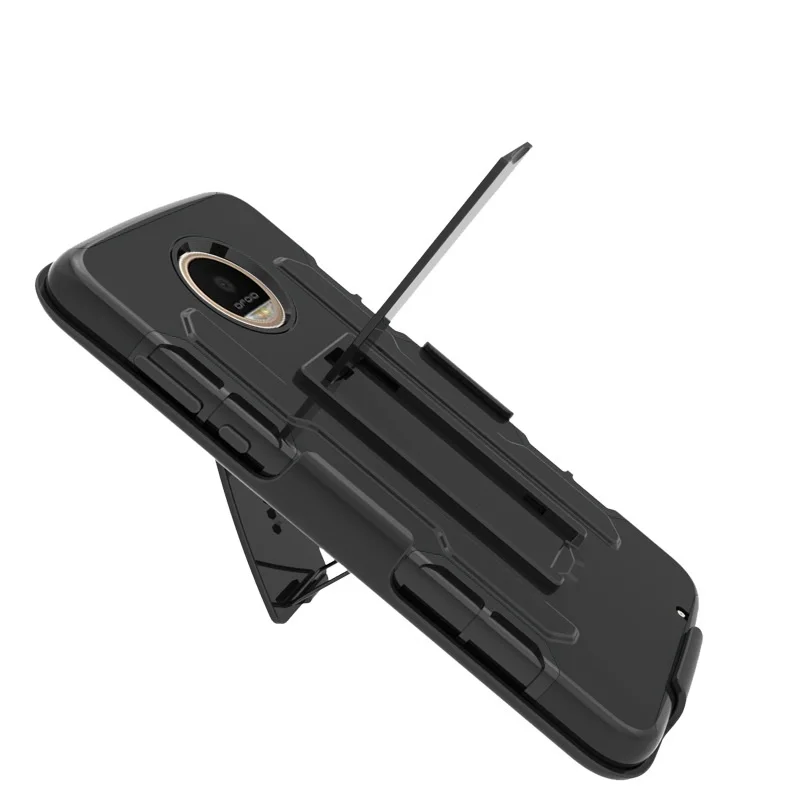 Противоударный двухслойный чехол с зажимом для ремня и подставкой на 360 градусов