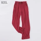 Женские длинные брюки из модала BZEL, свободные штаны большого размера XXXL, на весну и осень