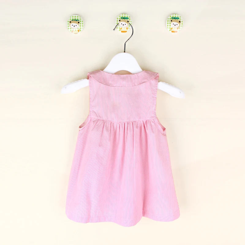 Summer Fashion Baby Girls Shirt Dress Striped Cotton Sleeveless Tutu Pink Blue Cute Girl Outfits Brand New | Детская одежда и