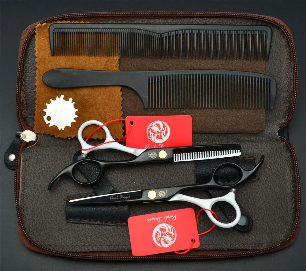 

Профессиональные Парикмахерские ножницы Z1023 для волос, 4 шт./компл., 5,5 дюйма, белый цвет, 440с, расчески, ножницы для стрижки и филировки