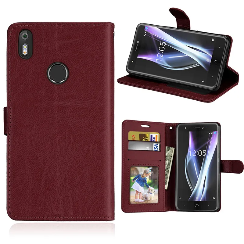 Флип чехол для BQ Aquaris X / Pro книжка в стиле ретро с рисунком Crazy Horse кошелек