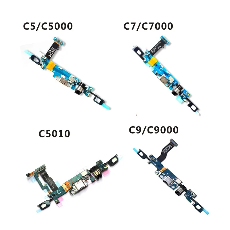 

USB Charging Dock Flex Cable For Samsung C5 C5000 C7 C7000 C7010 C5010 C9 C9000 Charger Port Board Headphone jack