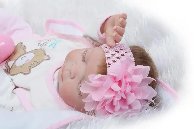 50 см полностью силиконовая кукла-реборн для сна игрушка как настоящая
