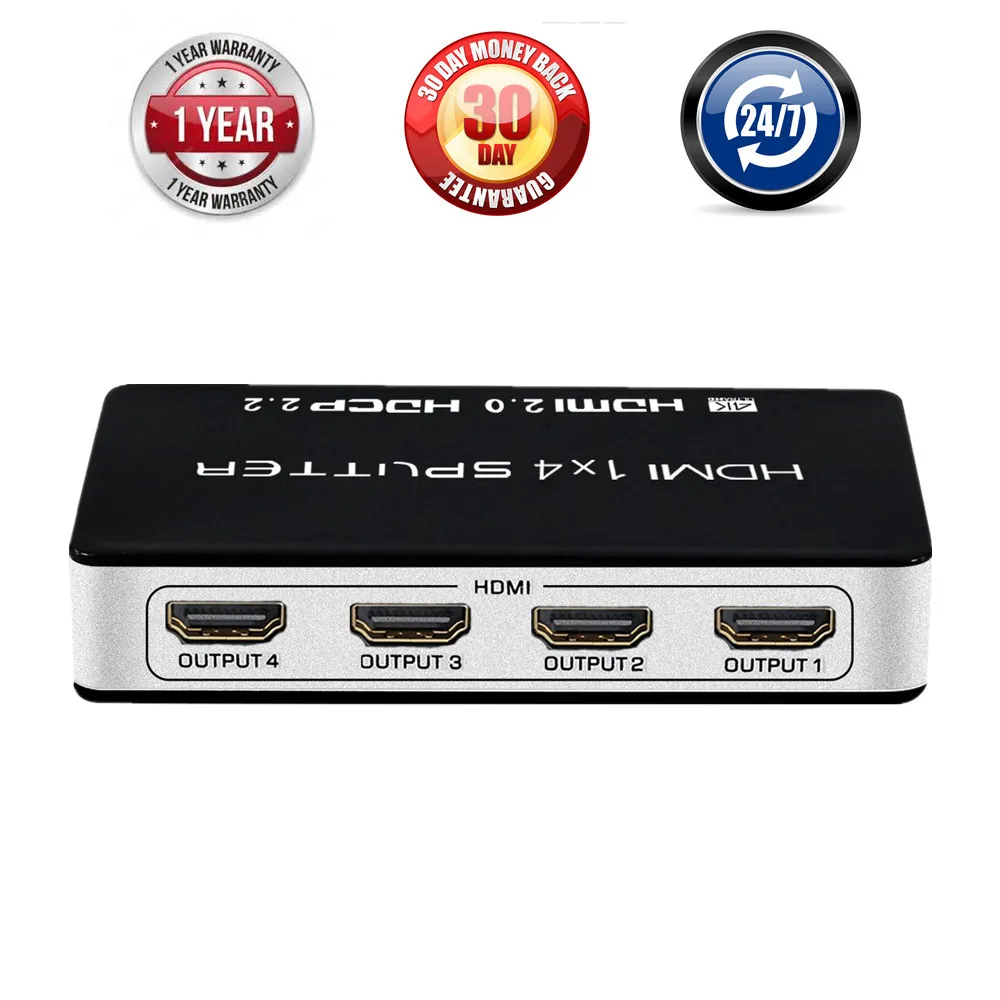 Переходник UHD HDMI 4K 60 Гц 1x4 1 вход 4 выхода 2 0 HDCP разделенный ретранслятор