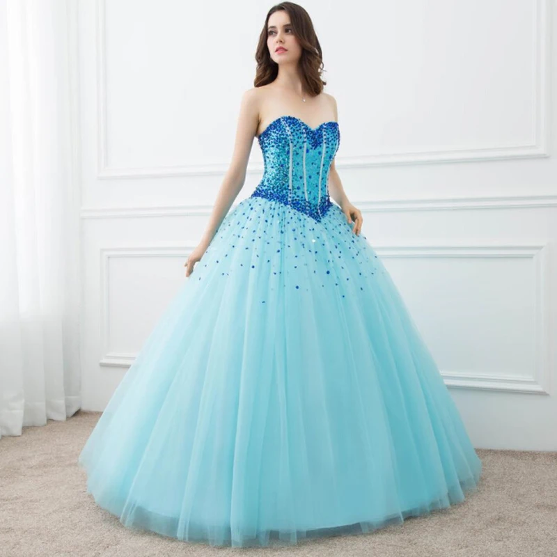Бальное платье Quinceanera милое розовое для выпусквечерние вечера с кристаллами и